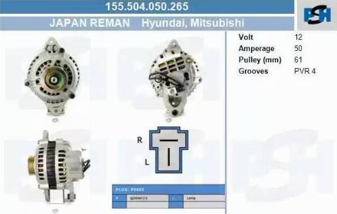 PSH 155.504.050.265 - Ģenerators adetalas.lv