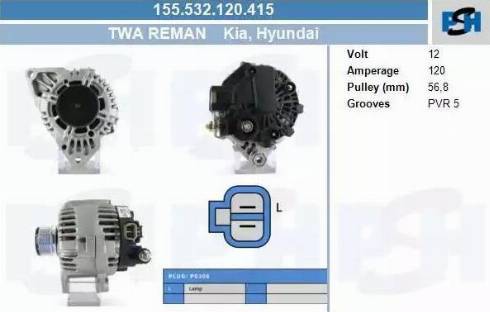 PSH 155.532.120.415 - Ģenerators adetalas.lv