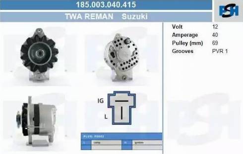 PSH 185.003.040.415 - Ģenerators adetalas.lv