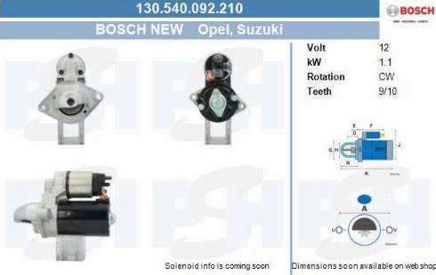 PSH 130.540.092.210 - Starteris adetalas.lv