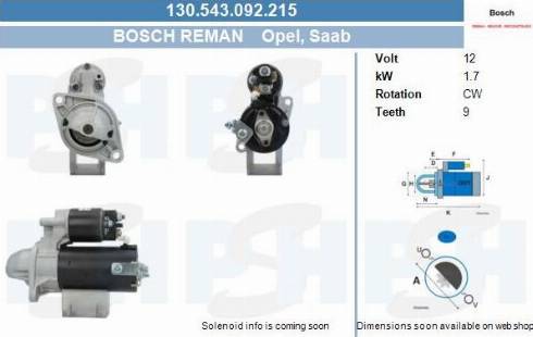 PSH 130.543.092.215 - Starteris adetalas.lv