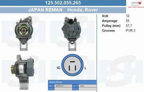 PSH 125.502.055.265 - Ģenerators adetalas.lv