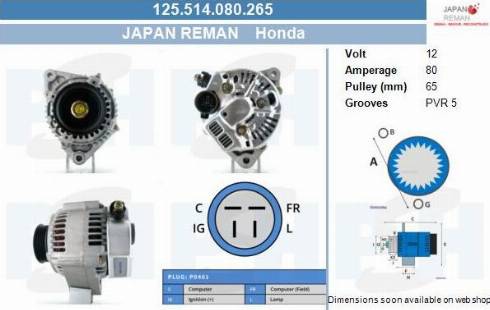 PSH 125.514.080.265 - Ģenerators adetalas.lv