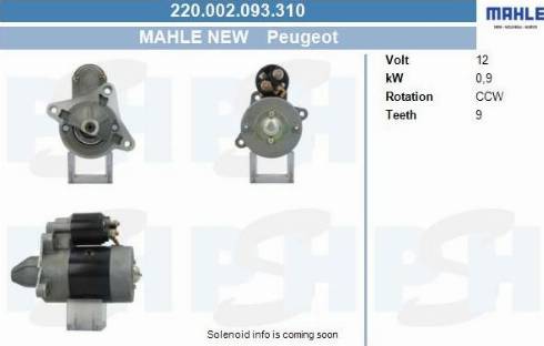 PSH 220.002.093.310 - Starteris adetalas.lv