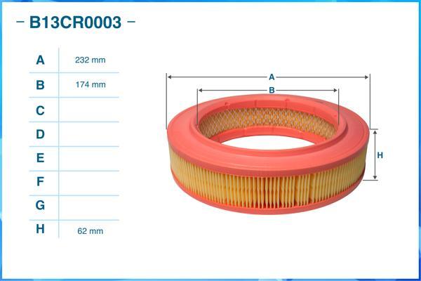 Cworks B13CR0003 - Gaisa filtrs adetalas.lv