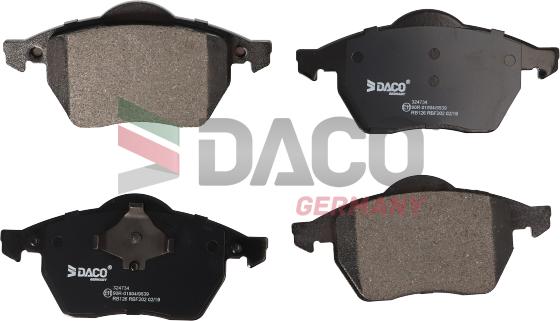 DACO Germany 324734 - Bremžu uzliku kompl., Disku bremzes adetalas.lv