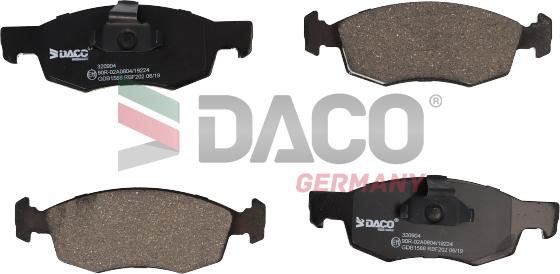 DACO Germany 320904 - Bremžu uzliku kompl., Disku bremzes adetalas.lv