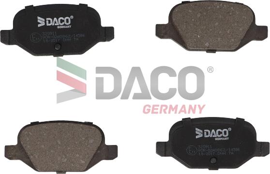 DACO Germany 320911 - Bremžu uzliku kompl., Disku bremzes adetalas.lv