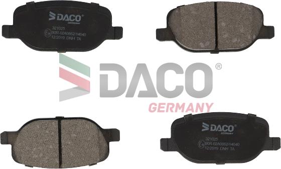 DACO Germany 321025 - Bremžu uzliku kompl., Disku bremzes adetalas.lv