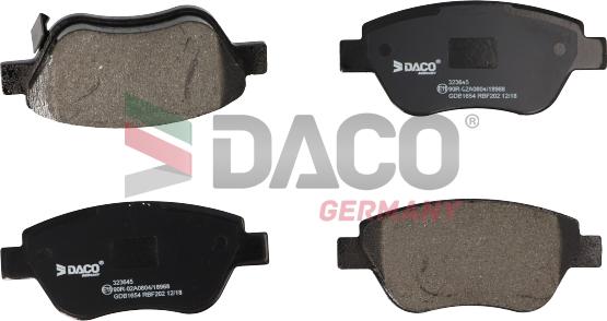 DACO Germany 323645 - Bremžu uzliku kompl., Disku bremzes adetalas.lv