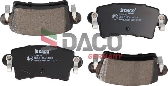 DACO Germany 323632 - Bremžu uzliku kompl., Disku bremzes adetalas.lv