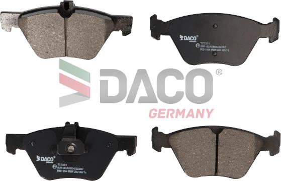 DACO Germany 323331 - Bremžu uzliku kompl., Disku bremzes adetalas.lv