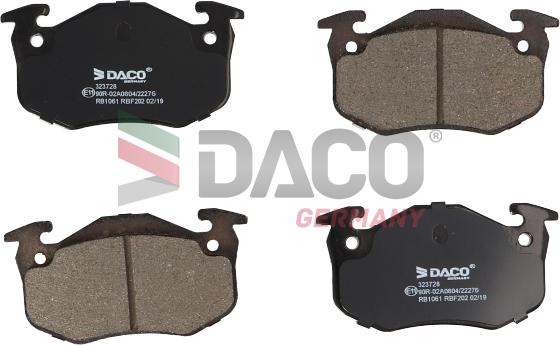 DACO Germany 323728 - Bremžu uzliku kompl., Disku bremzes adetalas.lv