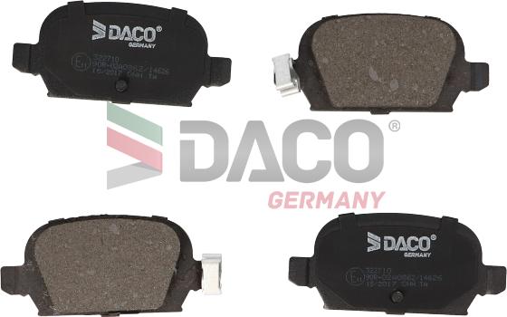 DACO Germany 322710 - Bremžu uzliku kompl., Disku bremzes adetalas.lv