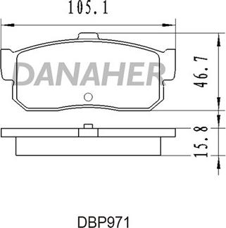 Danaher DBP971 - Bremžu uzliku kompl., Disku bremzes adetalas.lv