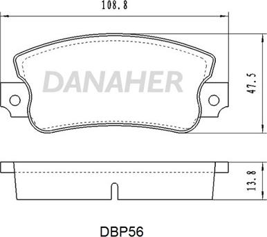 Danaher DBP56 - Bremžu uzliku kompl., Disku bremzes adetalas.lv