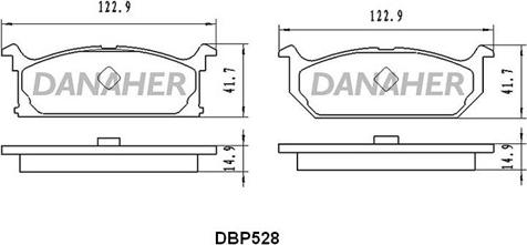 Danaher DBP528 - Bremžu uzliku kompl., Disku bremzes adetalas.lv