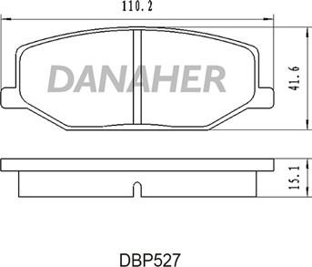 Danaher DBP527 - Bremžu uzliku kompl., Disku bremzes adetalas.lv