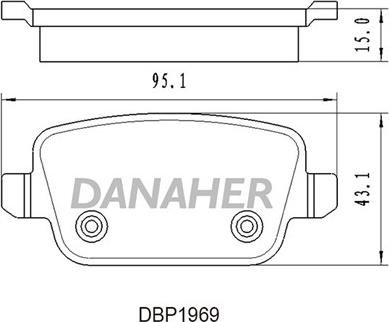 Danaher DBP1969 - Bremžu uzliku kompl., Disku bremzes adetalas.lv