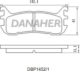 Danaher DBP1452/1 - Bremžu uzliku kompl., Disku bremzes adetalas.lv