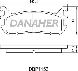 Danaher DBP1452 - Bremžu uzliku kompl., Disku bremzes adetalas.lv