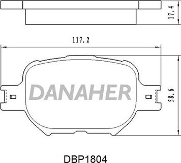 Danaher DBP1804 - Bremžu uzliku kompl., Disku bremzes adetalas.lv