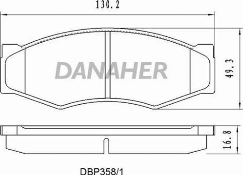 Danaher DBP358/1 - Bremžu uzliku kompl., Disku bremzes adetalas.lv