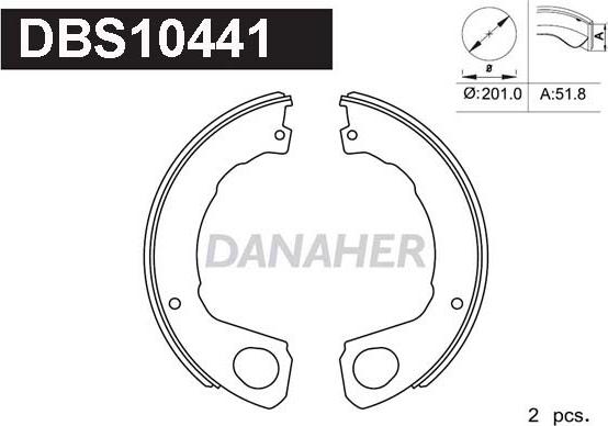 Danaher DBS10441 - Bremžu loku kompl., Stāvbremze adetalas.lv