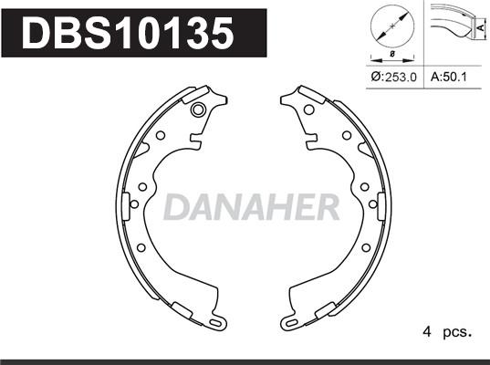 Danaher DBS10135 - Bremžu loku komplekts adetalas.lv