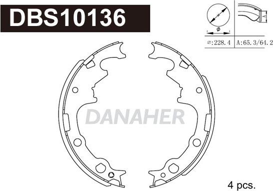 Danaher DBS10136 - Bremžu loku komplekts adetalas.lv