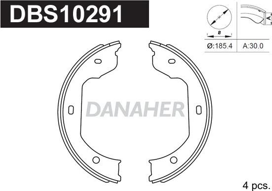 Danaher DBS10291 - Bremžu loku kompl., Stāvbremze adetalas.lv