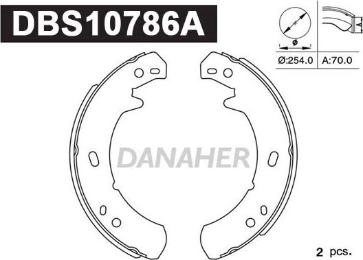 Danaher DBS10786A - Bremžu loku kompl., Stāvbremze adetalas.lv