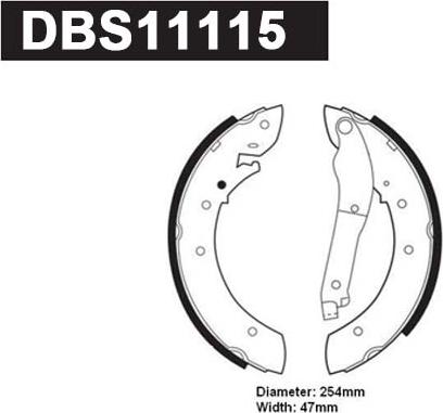 Danaher DBS11115 - Bremžu loku komplekts adetalas.lv