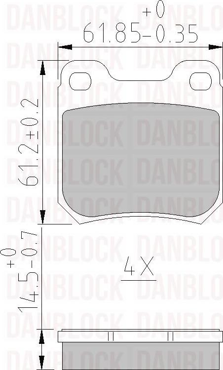 DAN-BLOCK DB 510114 - Bremžu uzliku kompl., Disku bremzes adetalas.lv