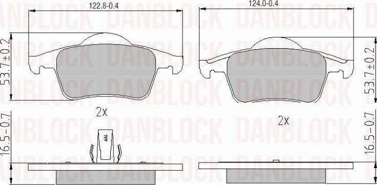 DAN-BLOCK DB 510346 - Bremžu uzliku kompl., Disku bremzes adetalas.lv