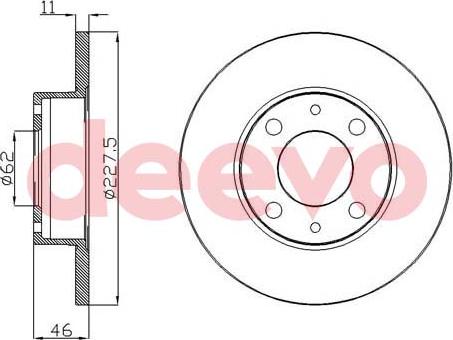 DEEVO BD10700 - Bremžu diski adetalas.lv