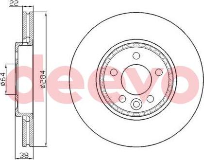 DEEVO BD34420 - Bremžu diski adetalas.lv