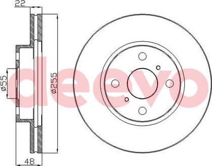 DEEVO BD30220 - Bremžu diski adetalas.lv