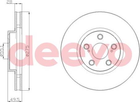 DEEVO BD31440 - Bremžu diski adetalas.lv