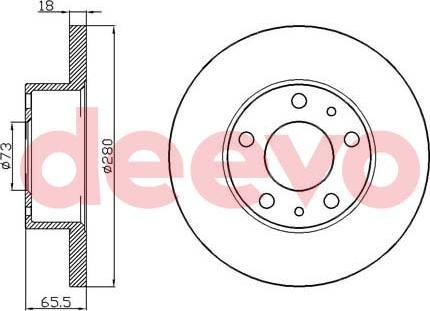 DEEVO BD31380 - Bremžu diski adetalas.lv