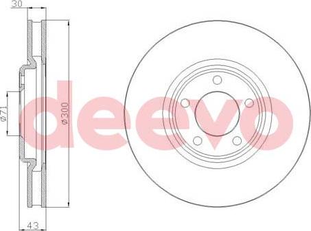 DEEVO BD33560 - Bremžu diski adetalas.lv