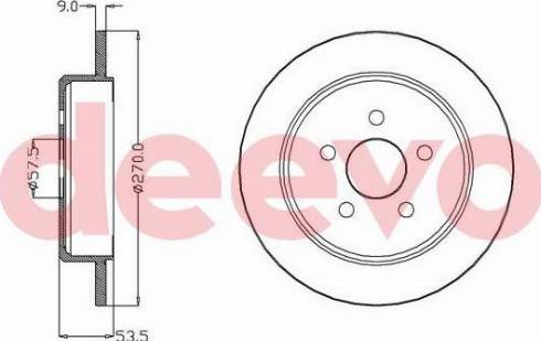 DEEVO BD33240 - Bremžu diski adetalas.lv