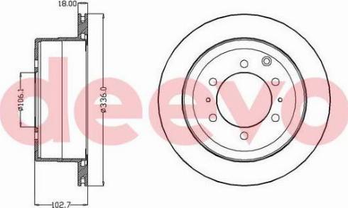 DEEVO BD32580 - Bremžu diski adetalas.lv