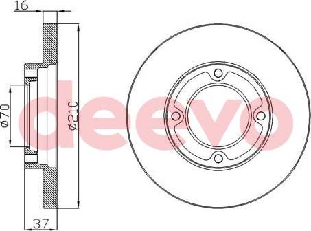 DEEVO BD32080 - Bremžu diski adetalas.lv