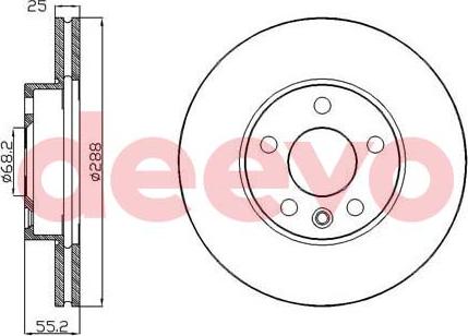 DEEVO BD32820 - Bremžu diski adetalas.lv