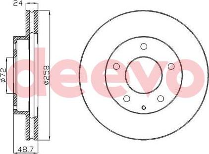 DEEVO BD29080 - Bremžu diski adetalas.lv