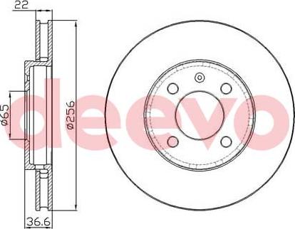 DEEVO BD24980 - Bremžu diski adetalas.lv