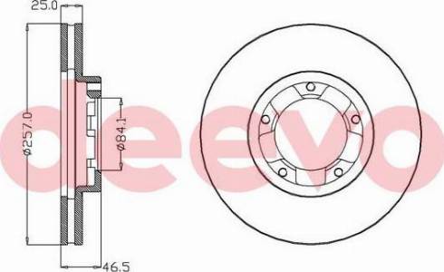 DEEVO BD26420 - Bremžu diski adetalas.lv