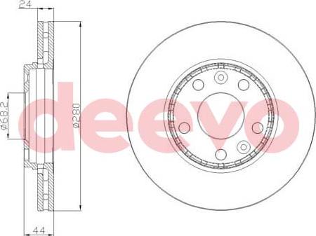 DEEVO BD22960 - Bremžu diski adetalas.lv