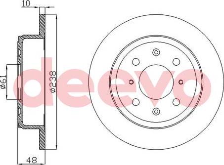 DEEVO BD27660 - Bremžu diski adetalas.lv